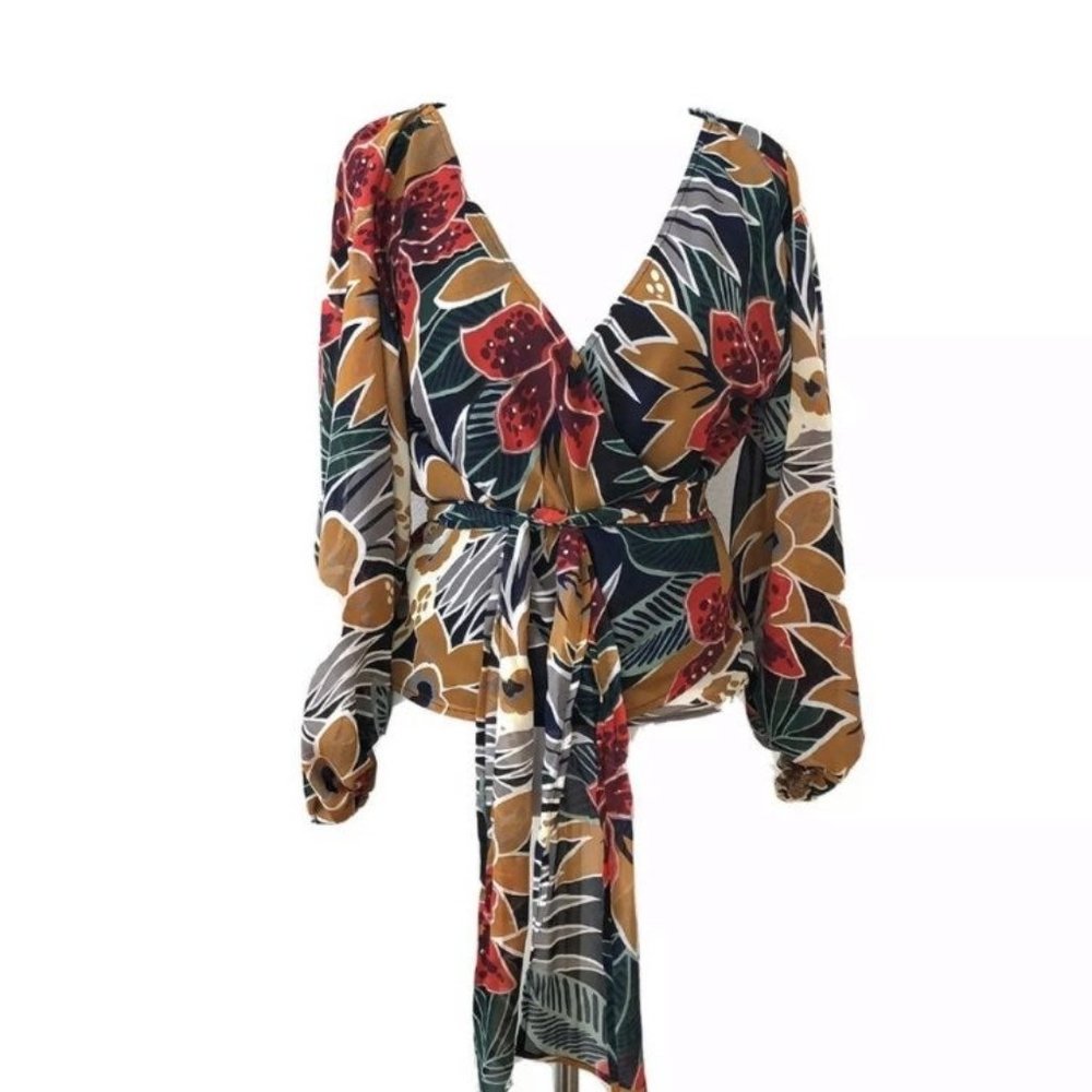 Club Monaco Floral Blouse